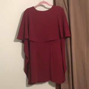 Lulu’s Burgundy Cape Dress